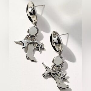 Anthropologie Western Icons Drop Earrings - NWT - Silver